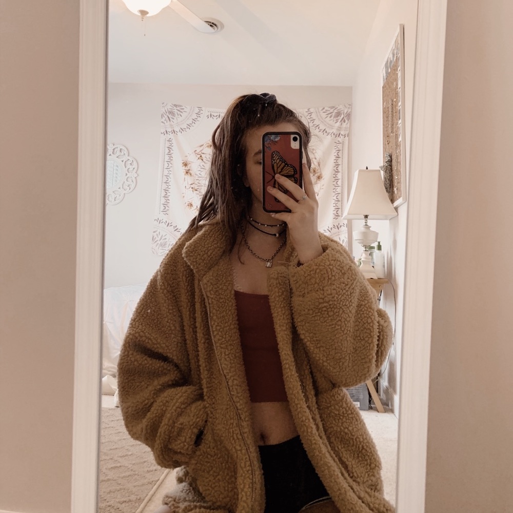 medium zaful teddy jacket